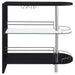 Adolfo Rectangular 2-tier Home Bar Table Black High Gloss