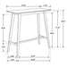 Finnick Rectangular 47-inch Pub Height Bar Table Walnut