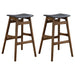 Finnick Cushioned Backless Bar Stool Walnut (Set of 2)