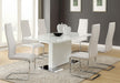 Anges Rectangular 63-inch Dining Table White High Gloss