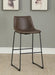 Michelle Upholstered Bar Chair Brown (Set of 2)