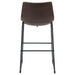 Michelle Upholstered Bar Chair Brown (Set of 2)