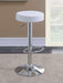Ramses Adjustable Backless Bar Stool Chrome and White