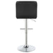 Lenny Upholstered Adjustable Bar Stool Black (Set of 2)