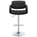Brandi Adjustable Bar Stool Black and Chrome