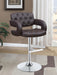 Brandi Adjustable Bar Stool Chrome and Brown