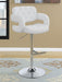 Brandi Adjustable Bar Stool Chrome and White