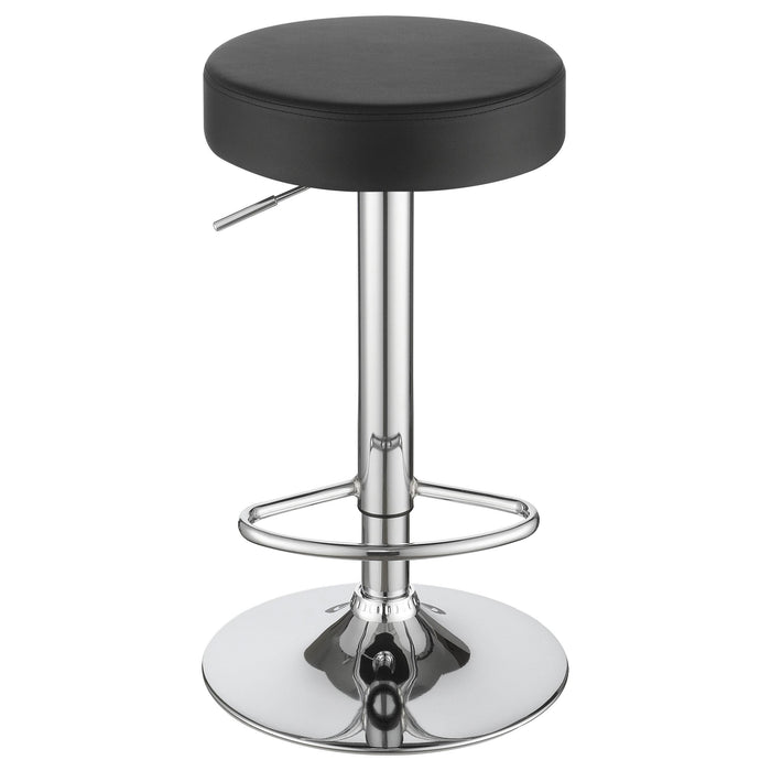 Ramses 29-inch Adjustable Bar Stool Chrome and Black
