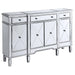 Aconitum 4-door Mirrored Storage Accent Cabinet Silver