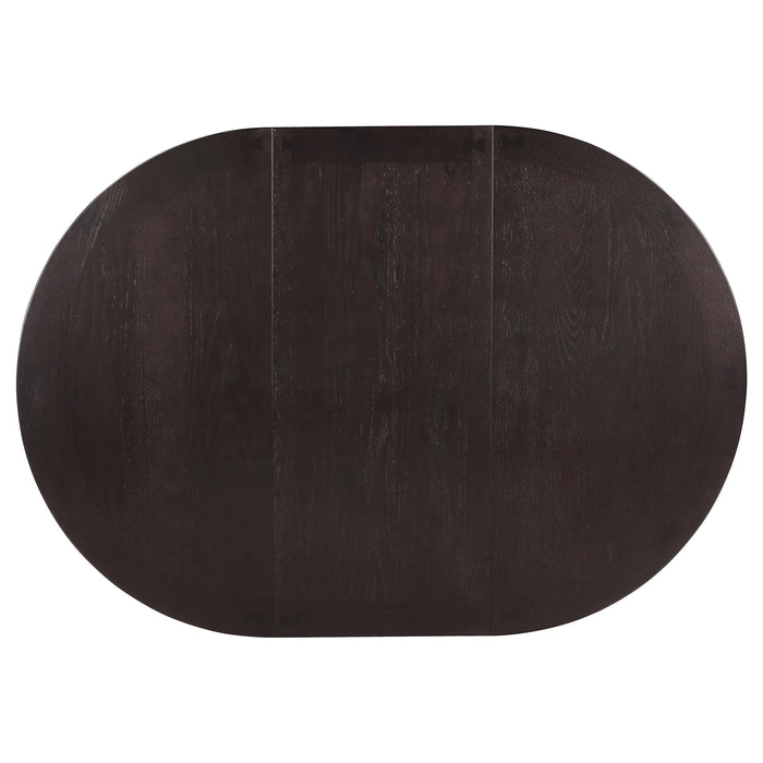 Lavon Oval 60-inch Extension Leaf Dining Table Espresso