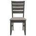 Dalila 5-piece Rectangular Dining Table Set Dark Grey