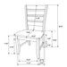 Dalila Wood Dining Side Chair Dark Grey (Set of 2)