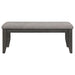 Dalila Fabric Upholstered Wood Dining Bench Dark Grey