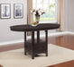 Lavon Oval 60-inch Extension Counter Dining Table Espresso