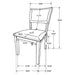 Sharon Fabric Upholstered Dining Side Chair Brown (Set of 2)