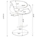 Dana Adjustable Bar Stool Black and Chrome