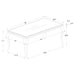 Carone 5-piece 61-inch Rectangular Black Glass Dining Set Teal