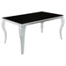 Carone 5-piece 61-inch Rectangular Black Glass Dining Set Black