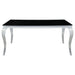 Carone 5-piece 61-inch Rectangular Black Glass Dining Set Black