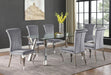 Betty Velvet Upholstered Dining Side Chair Grey (Set of 4)