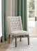 Bexley Fabric Upholstered Dining Side Chair Beige (Set of 2)