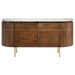 Ortega 4-door Marble Top Sideboard Buffet Cabinet Natural