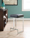 Gervase Square Counter Height Stool Black and Chrome