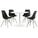 Lowry 5-piece Round Dining Table Set White and Black