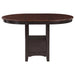 Lavon Oval 60-inch Extension Counter Dining Table Chestnut