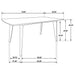 Malone 5-piece Rectangular Dining Table Set Dark Walnut