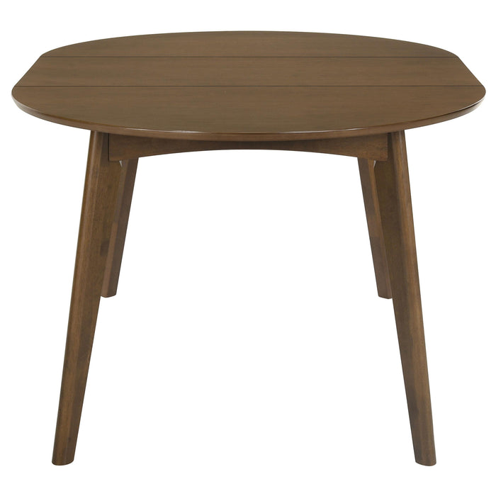 Jedda Oval 60-inch Extension Leaf Dining Table Dark Walnut