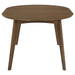 Jedda Oval 60-inch Extension Leaf Dining Table Dark Walnut
