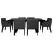 Catherine 7-piece Rectangular Dining Table Set Black