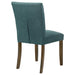 Cantley Upholstered Dining Side Chair Teal Blue (Set of 2)