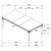 Bling Game 86-inch Extension Dining Table Metallic Platinum