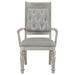 Bling Game Dining Arm Chair Metallic Platinum (Set of 2)
