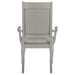 Bling Game Dining Arm Chair Metallic Platinum (Set of 2)