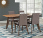 Redbridge 5-piece Rectangular Dining Set Natural Walnut