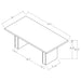 Carla 80-inch Cultured Carrara Marble Top Dining Table White