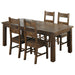 Coleman 5-piece Rectangular Dining Set Rustic Golden Brown