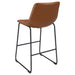 Zuni Faux Leather Upholstered Bar Chair Saddle (Set of 2)