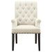 Alana Fabric Upholstered Dining Arm Chair Beige