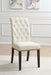 Alana Fabric Upholstered Dining Side Chair Beige (Set of 2)