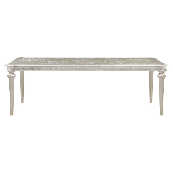 Evangeline 96-inch Extension Leaf Dining Table Silver Oak
