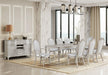 Evangeline 96-inch Extension Leaf Dining Table Silver Oak
