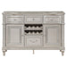 Evangeline 4-drawer Sideboard Buffet Cabinet Silver Oak