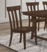 Reynolds Slat Back Dining Side Chair Brown Oak (Set of 2)