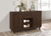 Reynolds 2-door Sideboard Buffet Storage Cabinet Brown Oak