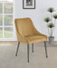 Mayette Upholstered Dining Side Chair Cognac (Set of 2)