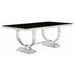 Antoine 5-piece Rectangular Glass Top Dining Set Chrome